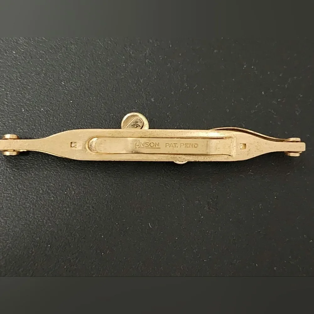 Men's Vintage Gold double ruby tie clip